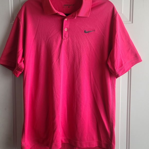 Nike Golf Dri-Fit Men's Size Large PINK Lightweight Polo Shirt. - Picture 2 of 6